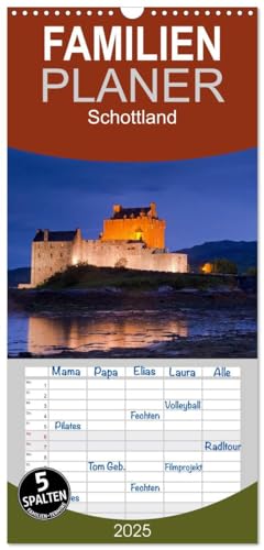 Familienplaner 2025 - Schottland mit 5 Spalten (Wandkalender, 21 cm x 45 cm), CALVENDO von CALVENDO