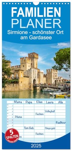 Familienplaner 2025 - Sirmione - schönster Ort am Gardasee mit 5 Spalten (Wandkalender, 21 cm x 45 cm), CALVENDO