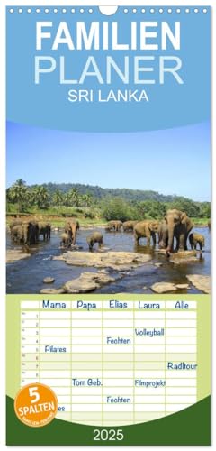 Familienplaner 2025 - Sri Lanka mit 5 Spalten (Wandkalender, 21 cm x 45 cm), CALVENDO von CALVENDO