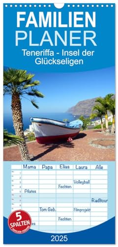 Familienplaner 2025 - Teneriffa - Insel der Glückseligen mit 5 Spalten (Wandkalender, 21 cm x 45 cm), CALVENDO von CALVENDO