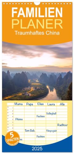 Familienplaner 2025 - Traumhaftes China mit 5 Spalten (Wandkalender, 21 cm x 45 cm), CALVENDO von CALVENDO