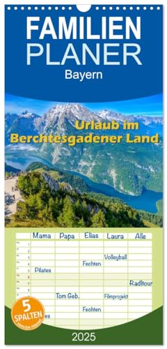 Familienplaner 2025 - Urlaub im Berchtesgadener Land mit 5 Spalten (Wandkalender, 21 cm x 45 cm), CALVENDO von CALVENDO