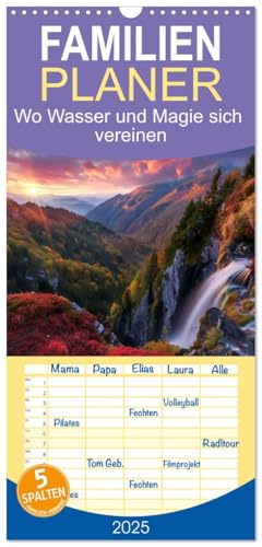 Familienplaner 2025 - Wo Wasser und Magie sich vereinen mit 5 Spalten (Wandkalender, 21 cm x 45 cm), CALVENDO von CALVENDO