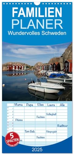 Familienplaner 2025 - Wundervolles Schweden mit 5 Spalten (Wandkalender, 21 cm x 45 cm), CALVENDO von CALVENDO