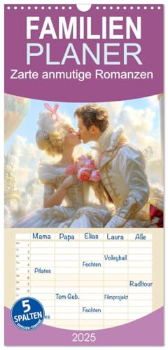 Familienplaner 2025 - Zarte anmutige Romanzen mit 5 Spalten (Wandkalender, 21 x 45 cm) CALVENDO: Gefühl und Eleganz (CALVENDO Menschen)