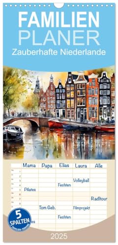 Familienplaner 2025 - Zauberhafte Niederlande mit 5 Spalten (Wandkalender, 21 cm x 45 cm), CALVENDO von CALVENDO
