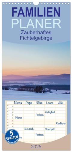 Familienplaner 2025 - Zauberhaftes Fichtelgebirge mit 5 Spalten (Wandkalender, 21 cm x 45 cm), CALVENDO von CALVENDO