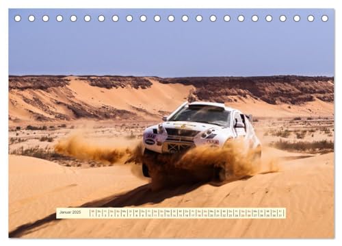 Faszination Wüstenrallye (Tischkalender 2025 DIN A5 quer), CALVENDO Monatskalender: Auf zwei und vier Rädern quer durch die Sahara. (CALVENDO Sport) von Calvendo