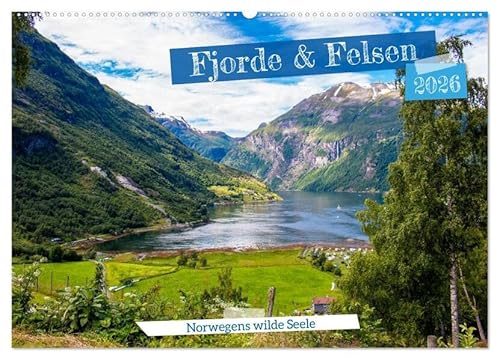 Fjorde & Felsen – Norwegens wilde Seele (Wandkalender 2026 DIN A2 quer), CALVENDO Monatskalender: Der Kalender entführt Sie in den urigen Westen ... eindrucksvollen Wasserfällen. (CALVENDO Orte) von Calvendo