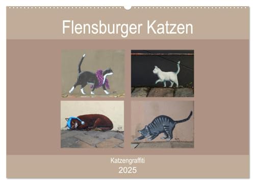 Flensburger Katzen (Wandkalender 2025 DIN A2 quer), CALVENDO Monatskalender von CALVENDO