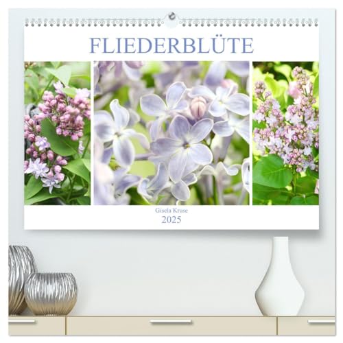 Fliederblüte (hochwertiger Premium Wandkalender 2025 DIN A2 quer), Kunstdruck in Hochglanz von CALVENDO