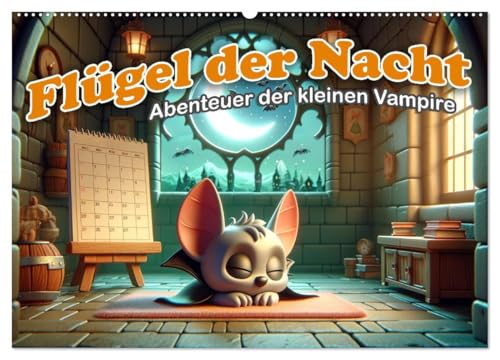 Flügel der Nacht: Abenteuer der kleinen Vampire (Wandkalender 2026 DIN A2 quer), CALVENDO Monatskalender: Magische Vampir-Abenteuer das ganze Jahr. (CALVENDO Spass) von Calvendo