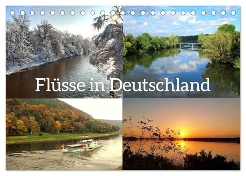 Flüsse in Deutschland (Tischkalender 2025 DIN A5 quer), CALVENDO Monatskalender von CALVENDO