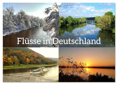 Flüsse in Deutschland (Wandkalender 2025 DIN A3 quer), CALVENDO Monatskalender von CALVENDO