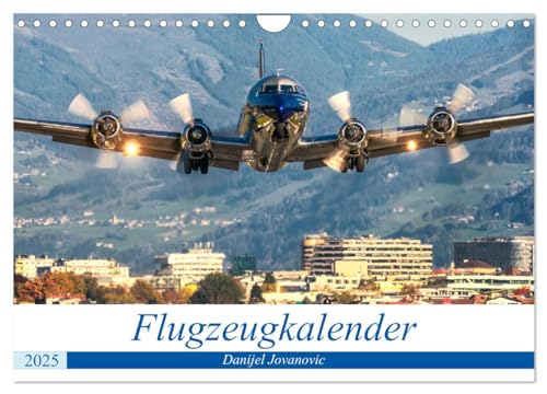 Flugzeugkalender (Wandkalender 2025 DIN A4 quer), CALVENDO Monatskalender