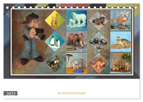 Fotograf auf Pirsch - ein Kinderkalender (Tischkalender 2025 DIN A5 quer), CALVENDO Monatskalender: Tiere aus dem Kinderzimmer (CALVENDO Tiere) von Calvendo