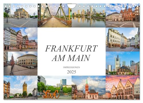 Frankfurt am Main Impressionen (Wandkalender 2025 DIN A4 quer), CALVENDO Monatskalender von CALVENDO
