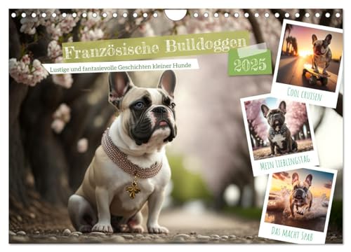 Französische Bulldoggen (Wandkalender 2025 DIN A4 quer), CALVENDO Monatskalender von CALVENDO