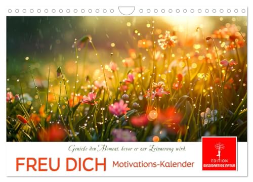 Freu Dich Motivations-Kalender (Wandkalender 2025 DIN A4 quer), CALVENDO Monatskalender von CALVENDO