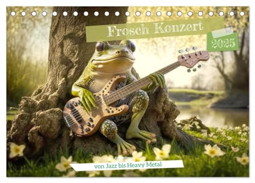 Frosch Konzert (Tischkalender 2025 DIN A5 quer), CALVENDO Monatskalender von CALVENDO