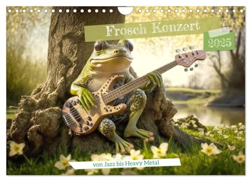 Frosch Konzert (Wandkalender 2025 DIN A4 quer), CALVENDO Monatskalender von CALVENDO