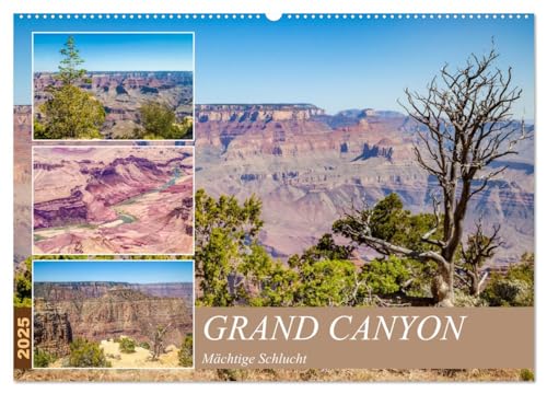 GRAND CANYON Mächtige Schlucht (Wandkalender 2025 DIN A2 quer), CALVENDO Monatskalender: Grandiose Aussichten erleben (CALVENDO Orte) von Calvendo