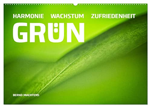 GRÜN Harmonie Wachstum Zufriedenheit (Wandkalender 2025 DIN A2 quer), CALVENDO Monatskalender von CALVENDO