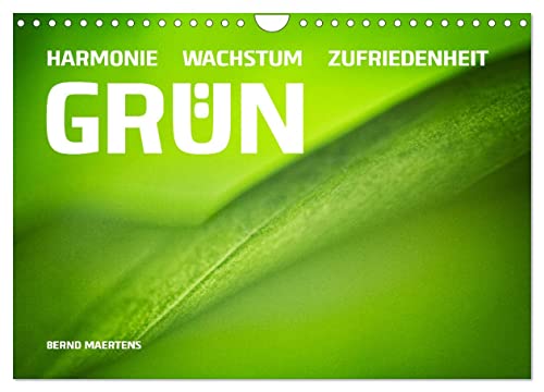 GRÜN Harmonie Wachstum Zufriedenheit (Wandkalender 2025 DIN A4 quer), CALVENDO Monatskalender von CALVENDO