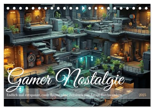 Gamer Nostalgie (Tischkalender 2025 DIN A5 quer), CALVENDO Monatskalender von CALVENDO