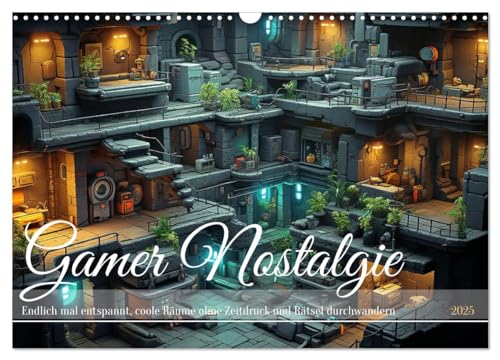 Gamer Nostalgie (Wandkalender 2025 DIN A3 quer), CALVENDO Monatskalender von CALVENDO