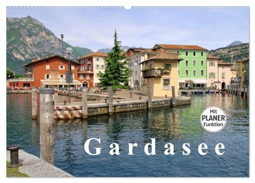 Gardasee (Wandkalender 2025 DIN A2 quer), CALVENDO Monatskalender: Der Gardasee, eingebettet in eine spektakuläre Bergwelt, verzaubert immer wieder ... Häfen und alten Burgen. (CALVENDO Orte) von CALVENDO