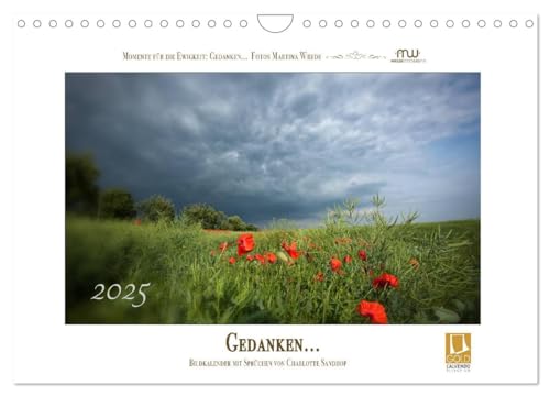 Gedanken... Bildkalender mit Sprüchen (Wandkalender 2025 DIN A4 quer), CALVENDO Monatskalender von CALVENDO