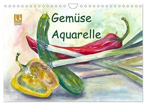 Gemüse Aquarelle (Wandkalender 2026 DIN A4 quer), CALVENDO Monatskalender von CALVENDO