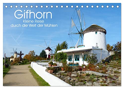 Gifhorn - Kleine Reise durch die Welt der Mühlen (Tischkalender 2025 DIN A5 quer), CALVENDO Monatskalender von CALVENDO