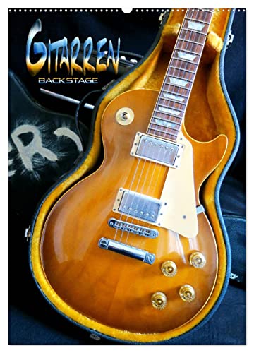 Gitarren backstage (Wandkalender 2025 DIN A2 hoch), CALVENDO Monatskalender von CALVENDO