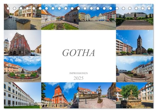 Gotha Impressionen (Tischkalender 2025 DIN A5 quer), CALVENDO Monatskalender von CALVENDO