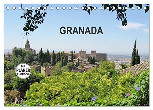 Granada (Tischkalender 2025 DIN A5 quer), CALVENDO Monatskalender: Magischer Ort im Süden Andalusiens (CALVENDO Orte) von Calvendo