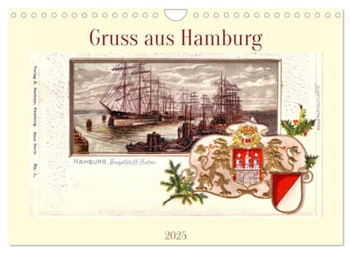 Gruss aus Hamburg (Wandkalender 2025 DIN A4 quer), CALVENDO Monatskalender von CALVENDO