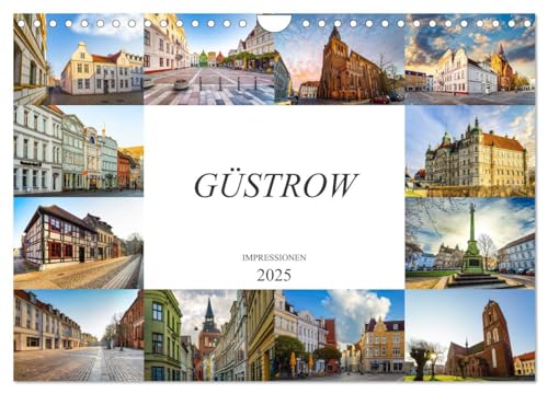 Güstrow Impressionen (Wandkalender 2025 DIN A4 quer), CALVENDO Monatskalender von CALVENDO