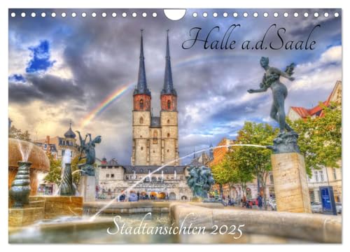 Halle an der Saale - Stadtansichten (Wandkalender 2025 DIN A4 quer), CALVENDO Monatskalender von CALVENDO