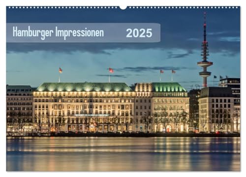 Hamburger Impressionen 2025 (Wandkalender 2025 DIN A2 quer), CALVENDO Monatskalender von CALVENDO
