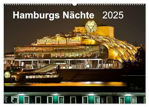 Hamburgs Nächte (Wandkalender 2025 DIN A2 quer), CALVENDO Monatskalender