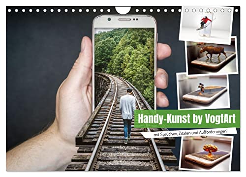 Handy-Kunst by VogtArt (Wandkalender 2025 DIN A4 quer), CALVENDO Monatskalender von CALVENDO