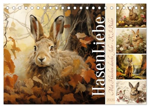 Hasenliebe (Tischkalender 2026 DIN A5 quer), CALVENDO Monatskalender von CALVENDO