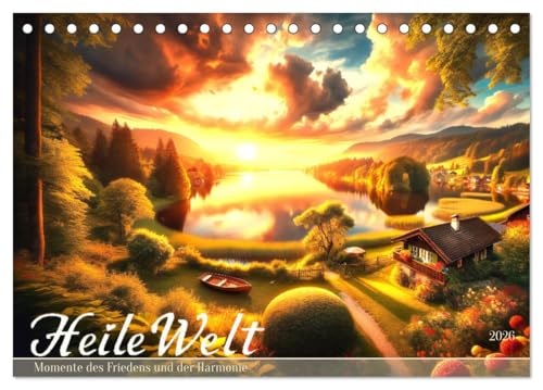 Heile Welt - Momente des Friedens und der Harmonie (Tischkalender 2026 DIN A5 quer), CALVENDO Monatskalender von CALVENDO