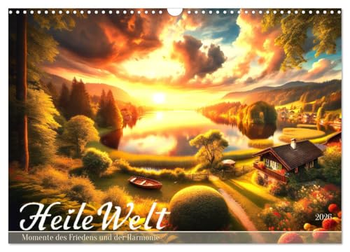 Heile Welt - Momente des Friedens und der Harmonie (Wandkalender 2026 DIN A3 quer), CALVENDO Monatskalender von CALVENDO