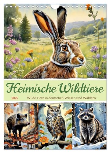 Heimische Wildtiere 2025 (Wandkalender 2025 DIN A4 hoch), CALVENDO Monatskalender von CALVENDO