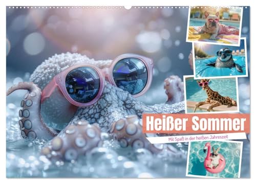 Heißer Sommer (Wandkalender 2025 DIN A2 quer), CALVENDO Monatskalender: Dieser Kalender zeigt dir die lustigsten und herzerwärmendsten Momente, wie ... Freunde den Sommer genießen. (CALVENDO Tiere) von CALVENDO