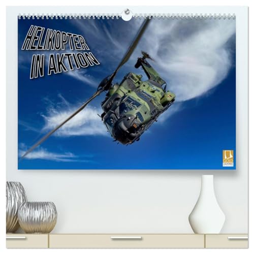 Helikopter in Aktion (hochwertiger Premium Wandkalender 2026 DIN A2 quer), Kunstdruck in Hochglanz von CALVENDO