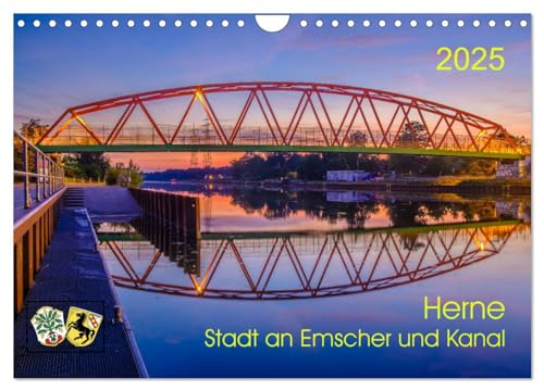 Herne: Stadt an Emscher und Kanal (Wandkalender 2025 DIN A4 quer), CALVENDO Monatskalender von CALVENDO